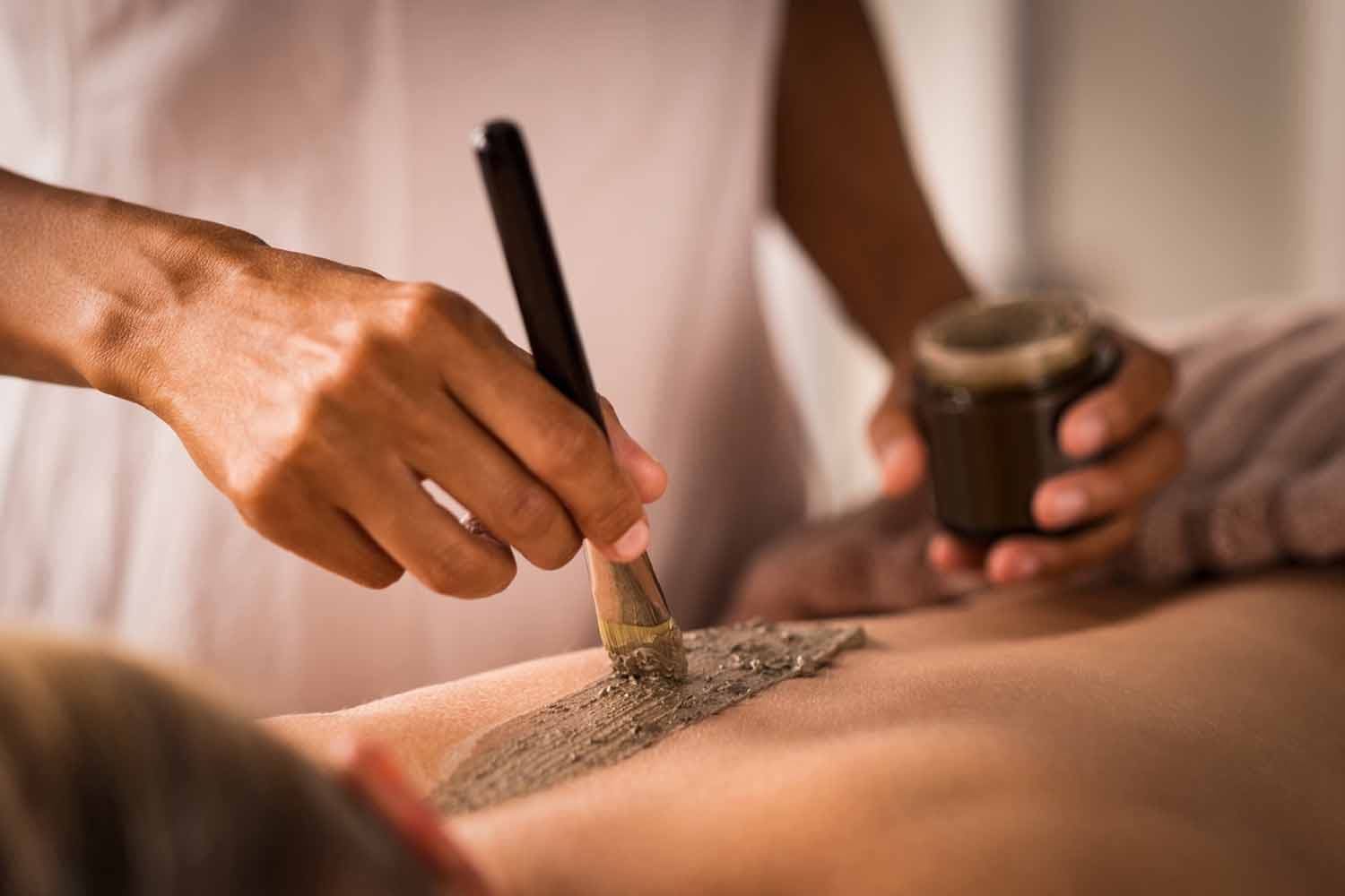 Woman Receiving a Hungarian Scrub Treatment